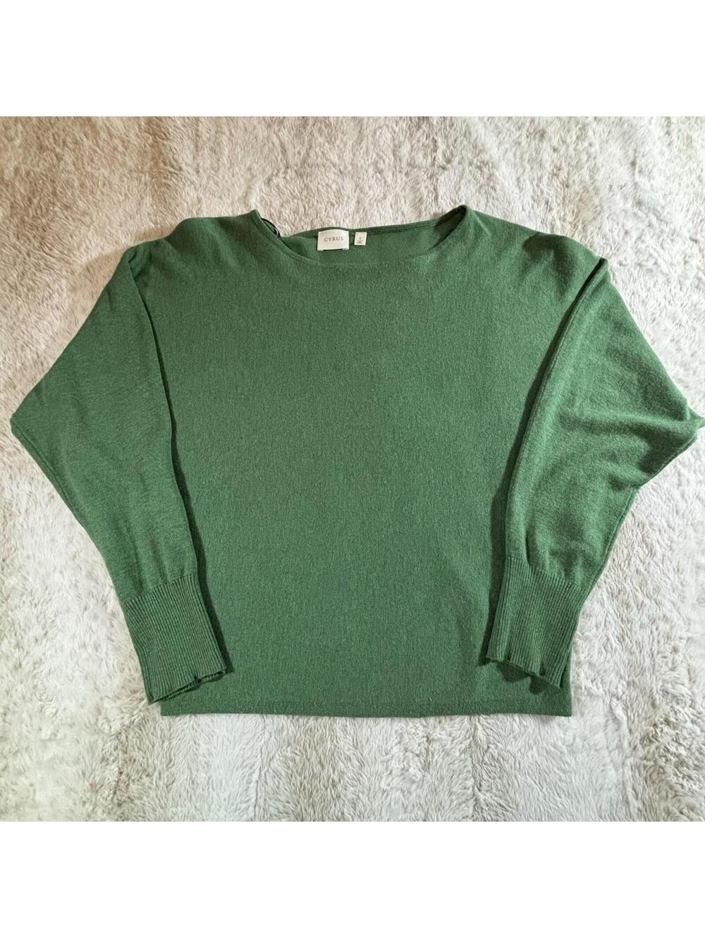 Cyrus Green Lightweight Sweater Small Crewneck Soft Knit Top